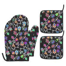 Load image into Gallery viewer, Indigenous Paisley Black Oven Mitt &amp; Pot Holder
