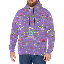 Load image into Gallery viewer, First Bloom Royal Men&#39;s Long Sleeve Fleece Hoodie
