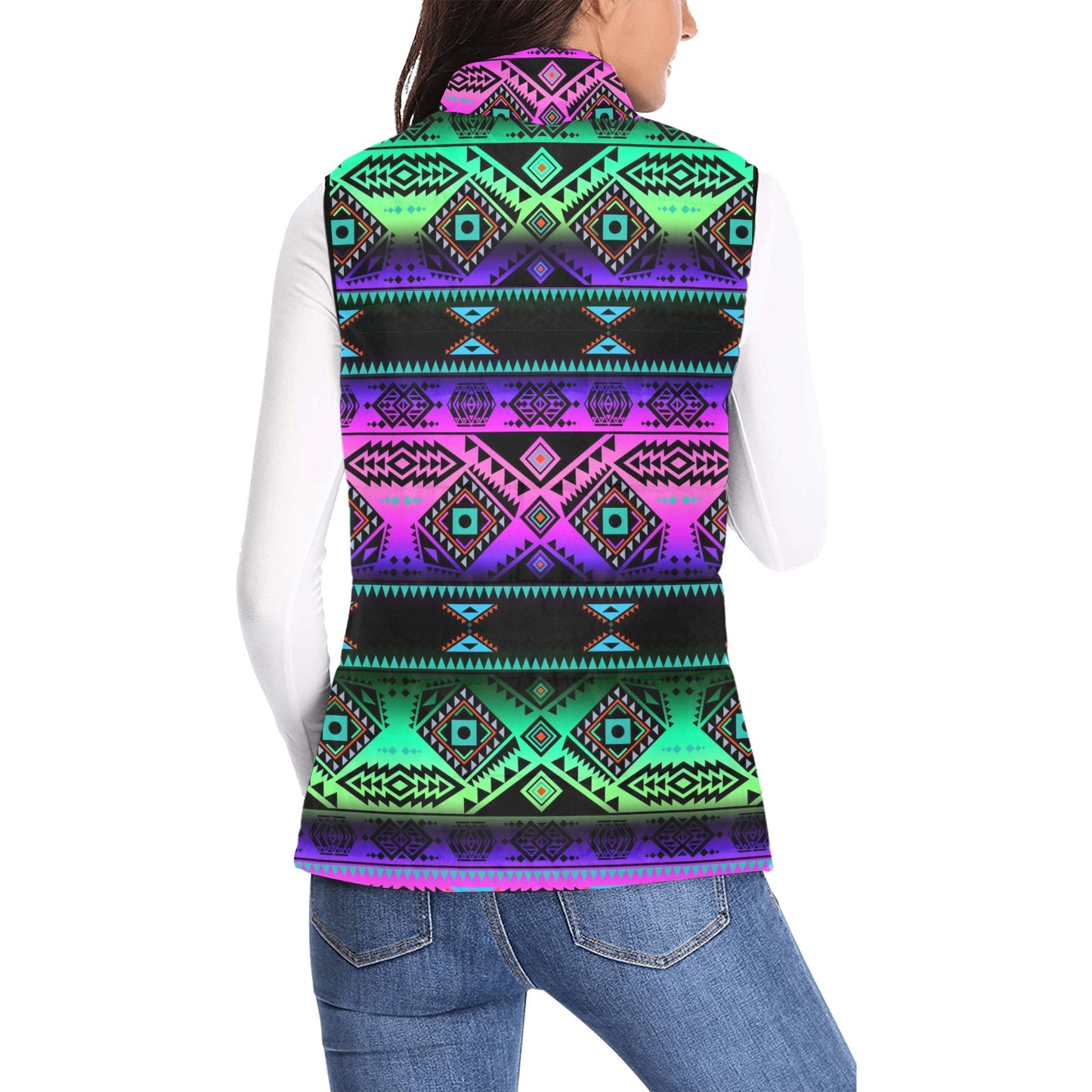 California Coast Sunrise Women's Padded Vest Jacket