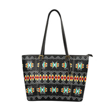 Load image into Gallery viewer, Sacred Trust Black Colour Leather Tote Bag
