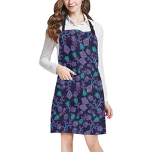 Load image into Gallery viewer, Beaded Blue Nouveau All Over Print Apron All Over Print Apron e-joyer 
