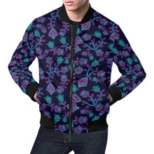 Load image into Gallery viewer, Beaded Blue Nouveau All Over Print Bomber Jacket for Men (Model H19) Jacket e-joyer 
