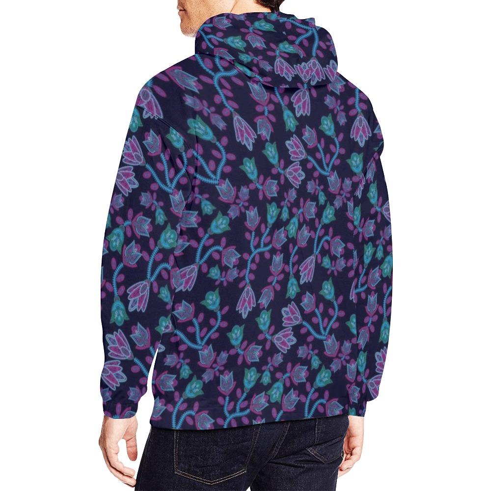 Beaded Blue Nouveau All Over Print Hoodie for Men (USA Size) (Model H13) All Over Print Hoodie for Men (H13) e-joyer 