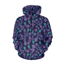 Load image into Gallery viewer, Beaded Blue Nouveau All Over Print Hoodie for Men (USA Size) (Model H13) All Over Print Hoodie for Men (H13) e-joyer 
