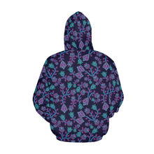 Load image into Gallery viewer, Beaded Blue Nouveau All Over Print Hoodie for Women (USA Size) (Model H13) All Over Print Hoodie for Women (H13) e-joyer 
