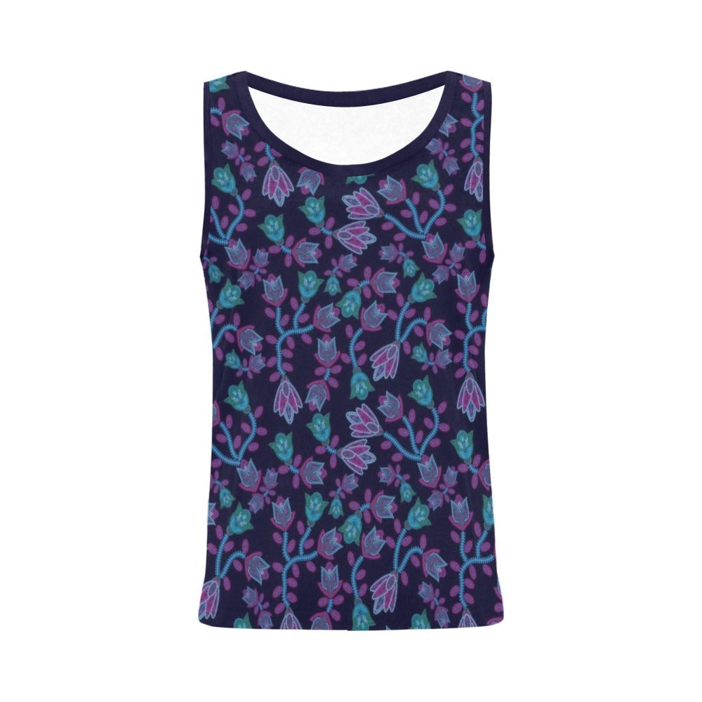 Beaded Blue Nouveau All Over Print Tank Top for Women (Model T43) All Over Print Tank Top for Women (T43) e-joyer 