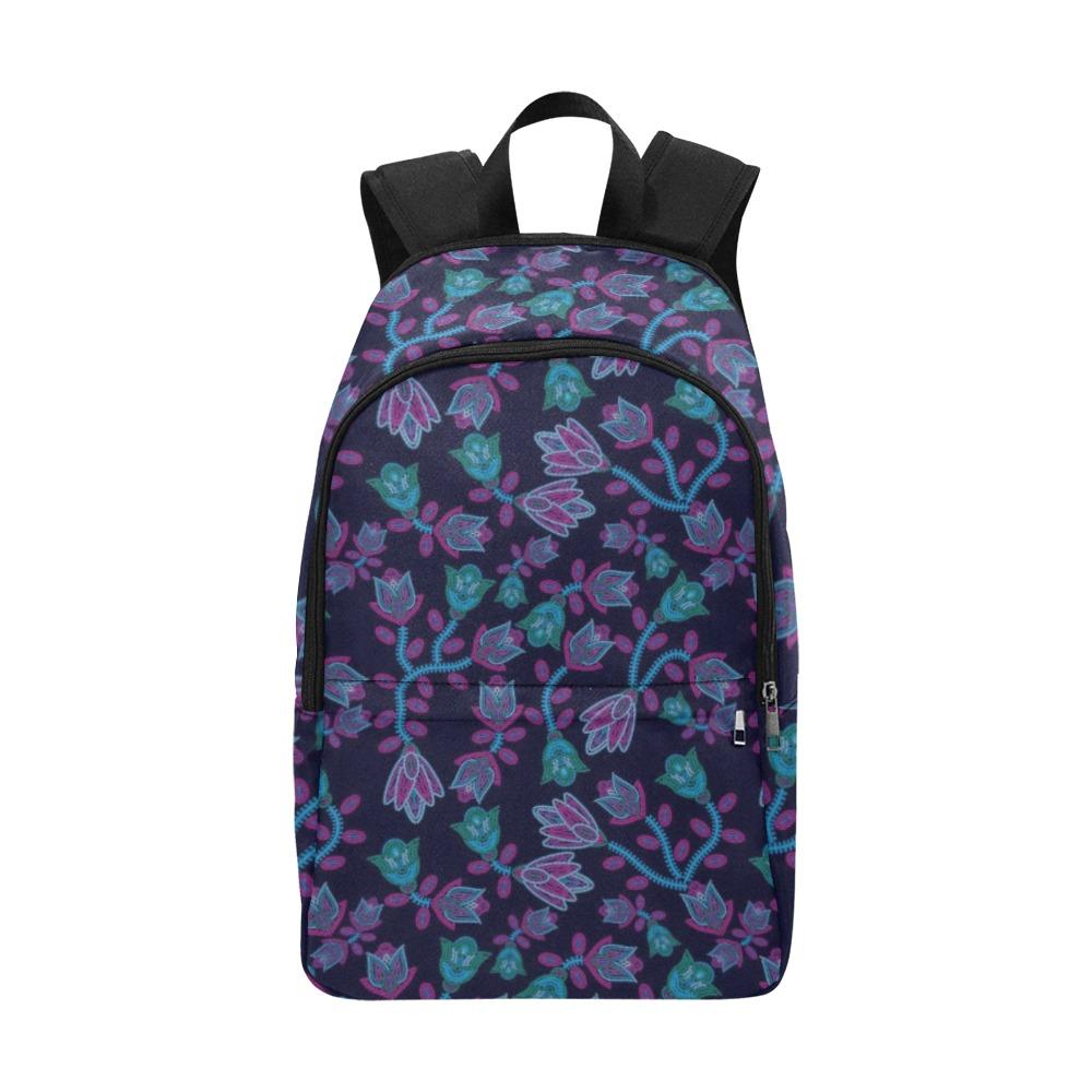 Beaded Blue Nouveau Backpack by 49 Dzine