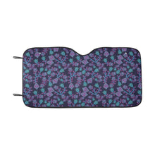 Load image into Gallery viewer, Beaded Blue Nouveau Car Sun Shade 55&quot;x30&quot; Car Sun Shade e-joyer 
