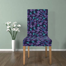 Load image into Gallery viewer, Beaded Blue Nouveau Chair Cover (Pack of 4) Chair Cover (Pack of 4) e-joyer 
