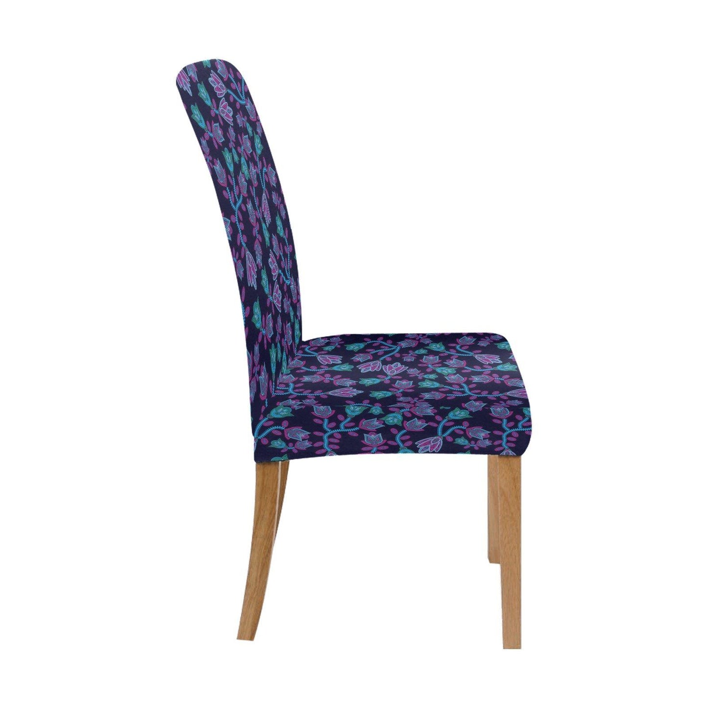 Beaded Blue Nouveau Chair Cover (Pack of 6) Chair Cover (Pack of 6) e-joyer 