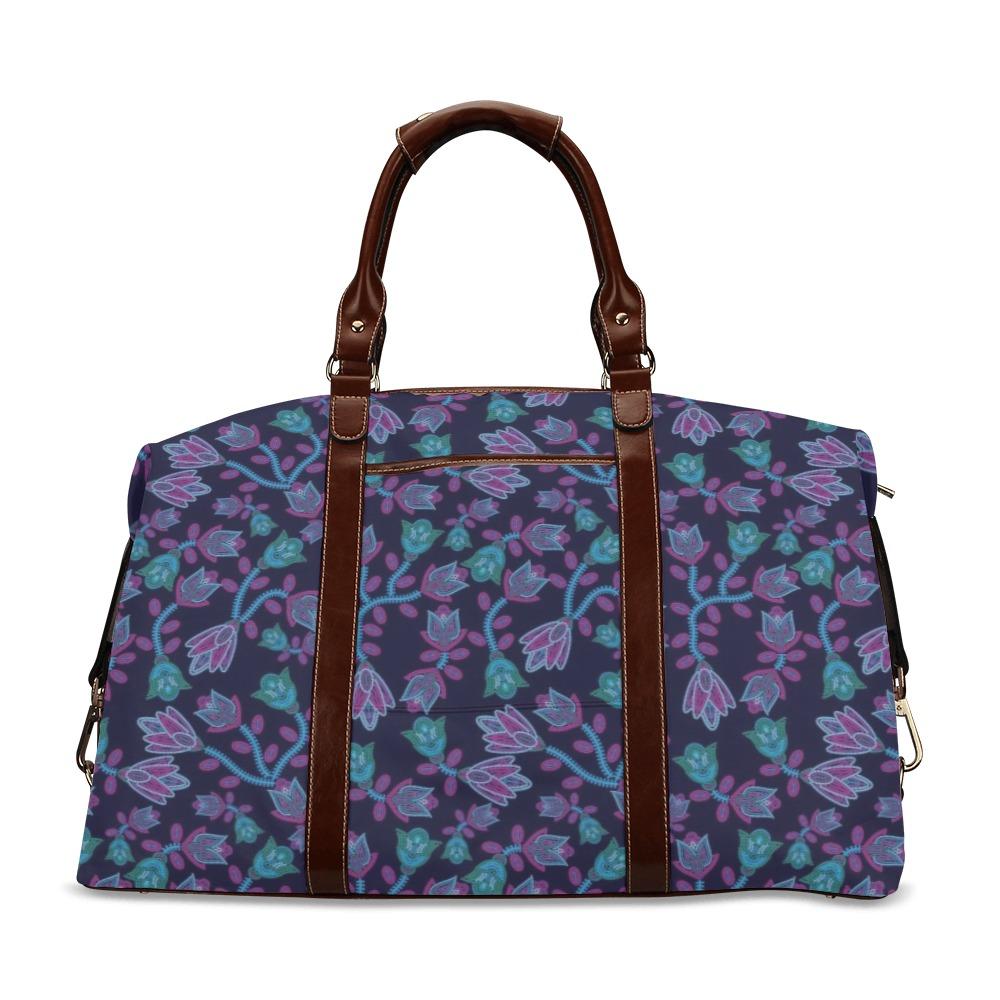 Beaded Blue Nouveau Classic Travel Bag (Model 1643) Remake Classic Travel Bags (1643) e-joyer 