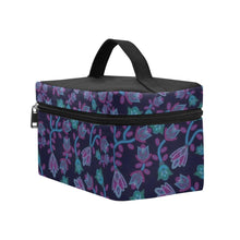 Load image into Gallery viewer, Beaded Blue Nouveau Cosmetic Bag/Large (Model 1658) bag e-joyer 
