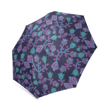 Load image into Gallery viewer, Beaded Blue Nouveau Foldable Umbrella (Model U01) Foldable Umbrella e-joyer 
