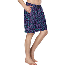 Load image into Gallery viewer, Beaded Blue Nouveau Men&#39;s All Over Print Casual Shorts (Model L23) short e-joyer 
