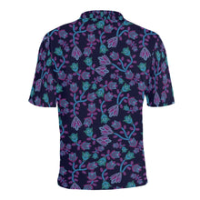 Load image into Gallery viewer, Beaded Blue Nouveau Men&#39;s All Over Print Polo Shirt (Model T55) Men&#39;s Polo Shirt (Model T55) e-joyer 
