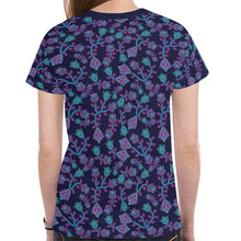 Load image into Gallery viewer, Beaded Blue Nouveau New All Over Print T-shirt for Women (Model T45) tshirt e-joyer 
