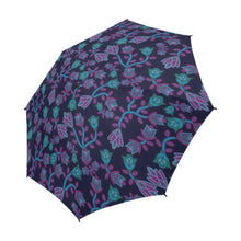 Load image into Gallery viewer, Beaded Blue Nouveau Semi-Automatic Foldable Umbrella (Model U05) Semi-Automatic Foldable Umbrella e-joyer 
