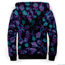 Load image into Gallery viewer, Beaded Blue Nouveau Sherpa Hoodie hoodie Herman 
