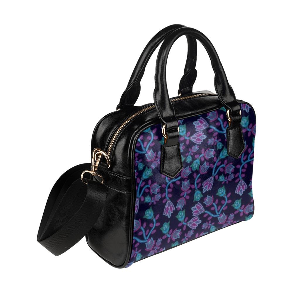 Beaded-Blue-Nouveau Shoulder Handbag (Model 1634) Shoulder Handbags (1634) e-joyer 