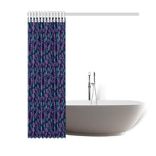 Load image into Gallery viewer, Beaded Blue Nouveau Shower Curtain 60&quot;x72&quot; Shower Curtain 60&quot;x72&quot; e-joyer 
