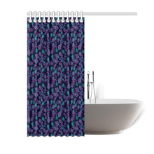 Load image into Gallery viewer, Beaded Blue Nouveau Shower Curtain 60&quot;x72&quot; Shower Curtain 60&quot;x72&quot; e-joyer 
