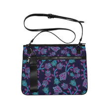 Load image into Gallery viewer, Beaded Blue Nouveau Slim Clutch Bag (Model 1668) Slim Clutch Bags (1668) e-joyer 
