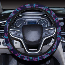 Load image into Gallery viewer, Beaded Blue Nouveau Steering Wheel Cover with Elastic Edge Steering Wheel Cover with Elastic Edge e-joyer 
