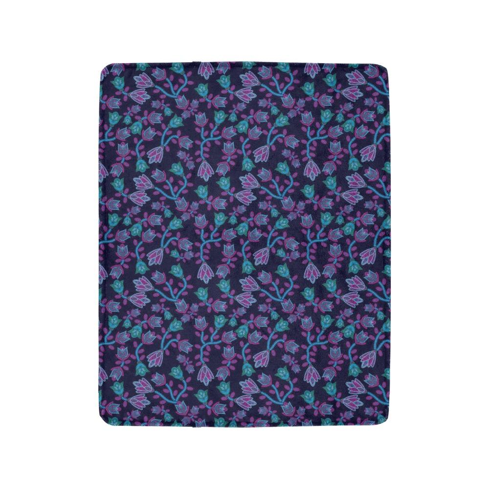 Beaded Blue Nouveau Ultra-Soft Micro Fleece Blanket 40"x50" Ultra-Soft Blanket 40''x50'' e-joyer 