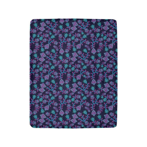 Beaded Blue Nouveau Ultra-Soft Micro Fleece Blanket 40