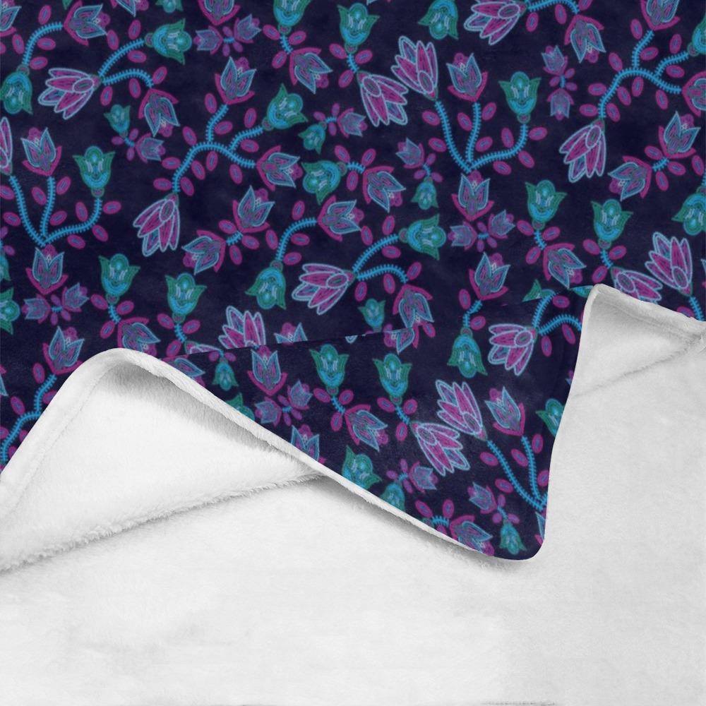 Beaded Blue Nouveau Ultra-Soft Micro Fleece Blanket 40"x50" Ultra-Soft Blanket 40''x50'' e-joyer 