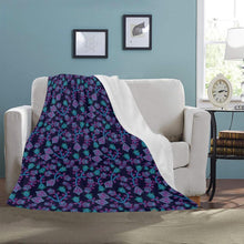 Load image into Gallery viewer, Beaded Blue Nouveau Ultra-Soft Micro Fleece Blanket 50&quot;x60&quot; Ultra-Soft Blanket 50&#39;&#39;x60&#39;&#39; e-joyer 
