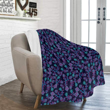 Load image into Gallery viewer, Beaded Blue Nouveau Ultra-Soft Micro Fleece Blanket 50&quot;x60&quot; Ultra-Soft Blanket 50&#39;&#39;x60&#39;&#39; e-joyer 
