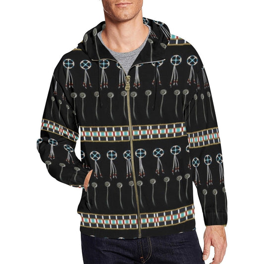 Beaded Bracelet All Over Print Full Zip Hoodie for Men (Model H14) hoodie e-joyer 