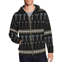 Load image into Gallery viewer, Beaded Bracelet All Over Print Full Zip Hoodie for Men (Model H14) hoodie e-joyer 
