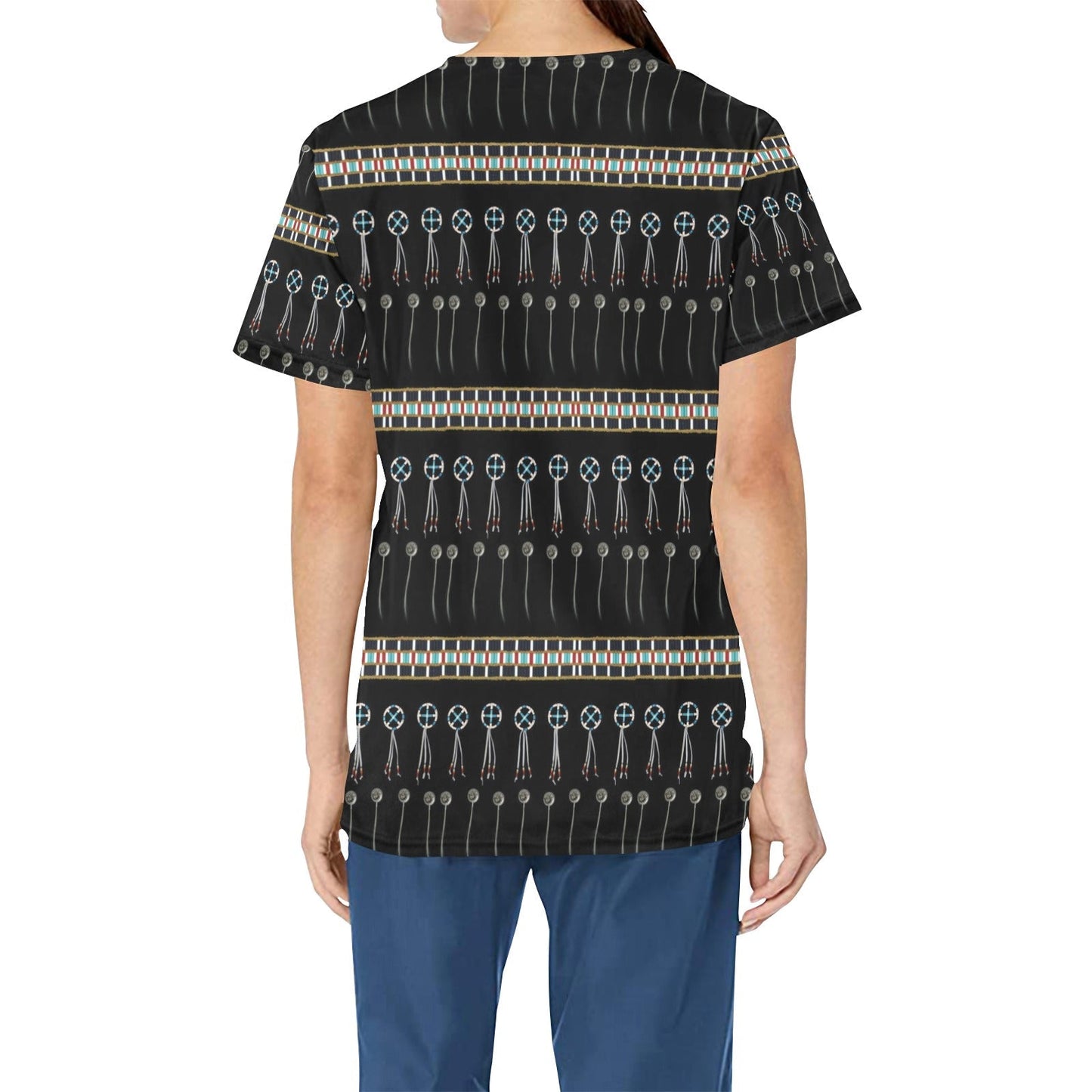 Beaded Bracelet All Over Print Scrub Top Scrub Top e-joyer 
