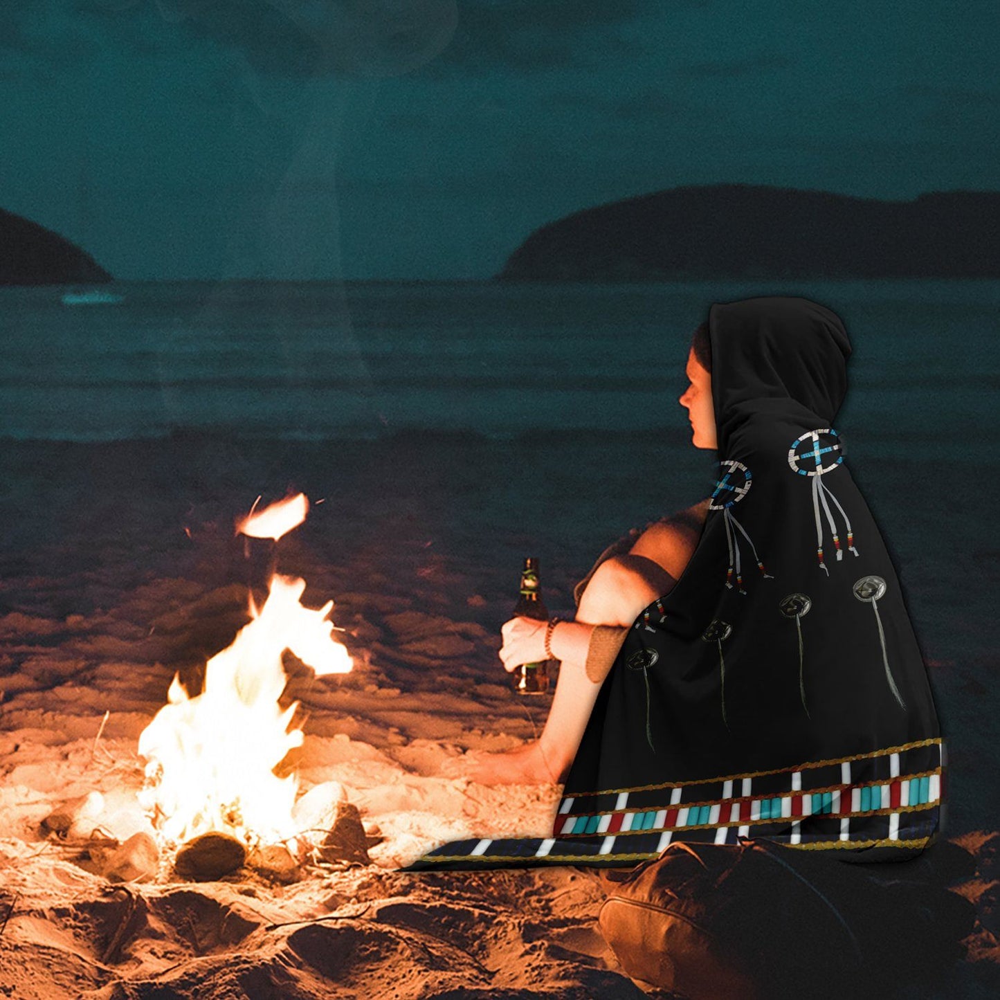 Beaded Bracelet Hooded Blanket blanket 49 Dzine 