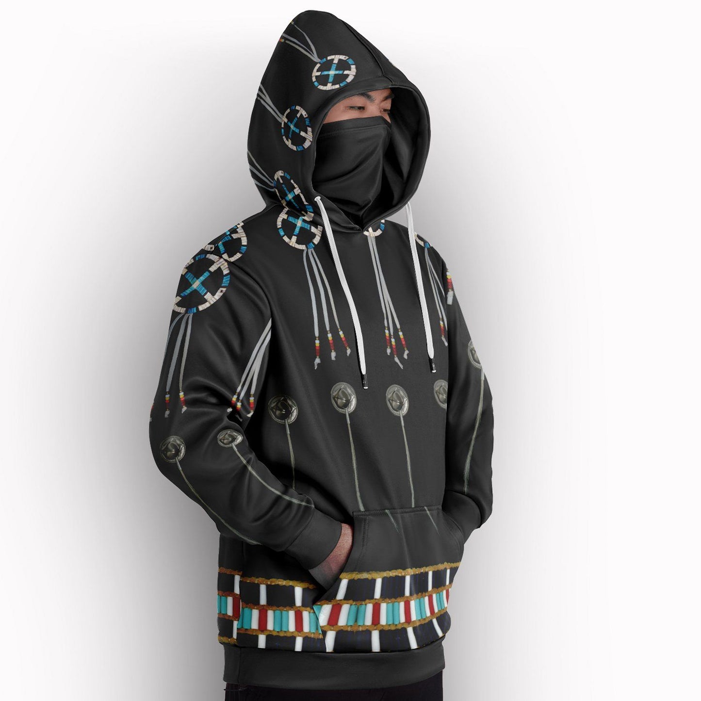 Beaded Bracelet Hoodie with Face Cover 49 Dzine 