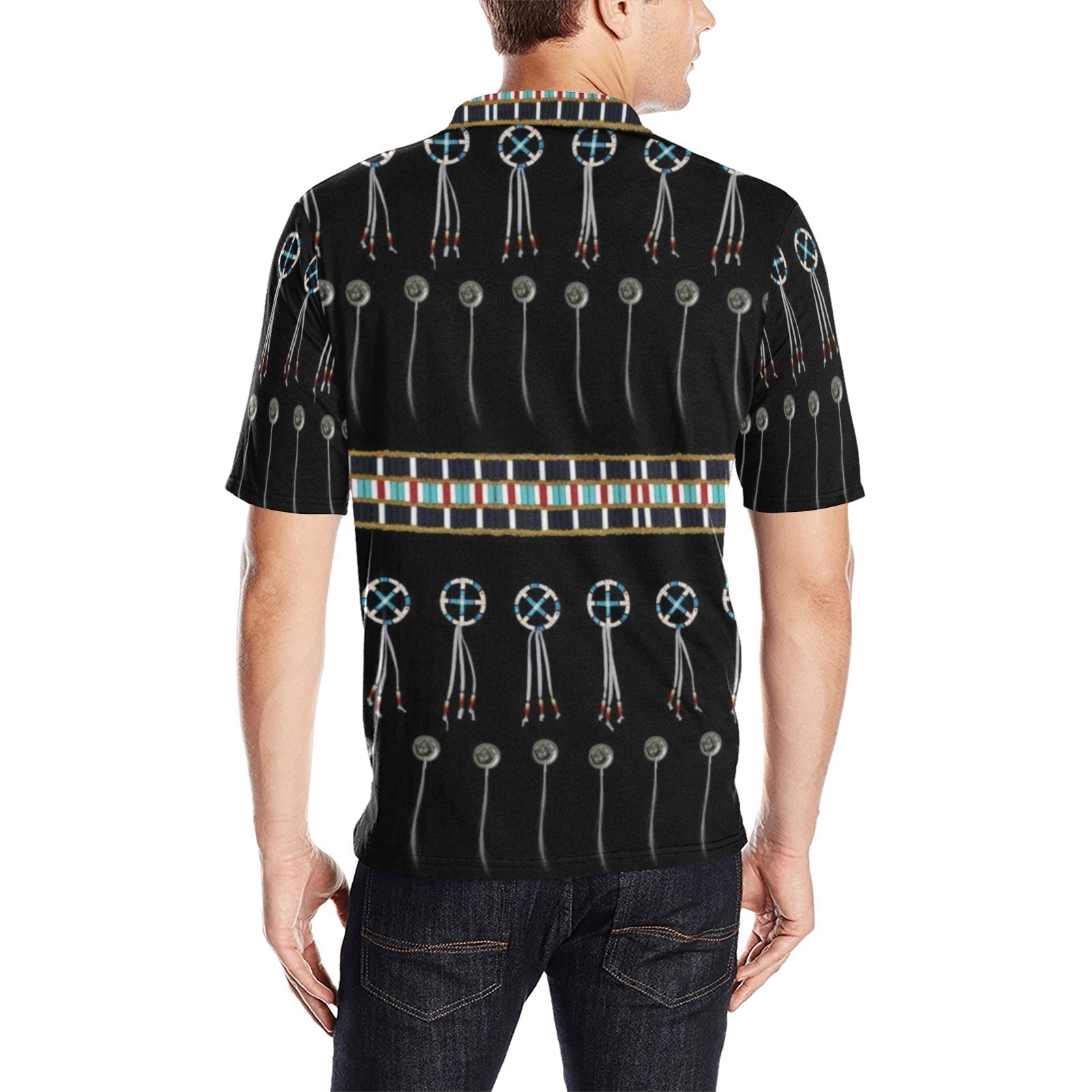 Beaded Bracelet Men's All Over Print Polo Shirt (Model T55) Men's Polo Shirt (Model T55) e-joyer 