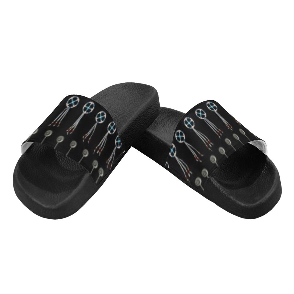 Beaded Bracelet Men's Slide Sandals (Model 057) sandals e-joyer 