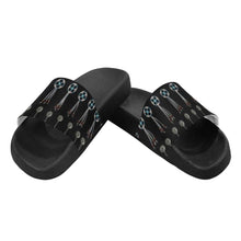 Load image into Gallery viewer, Beaded Bracelet Men&#39;s Slide Sandals (Model 057) sandals e-joyer 
