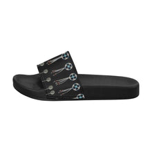 Load image into Gallery viewer, Beaded Bracelet Men&#39;s Slide Sandals (Model 057) sandals e-joyer 
