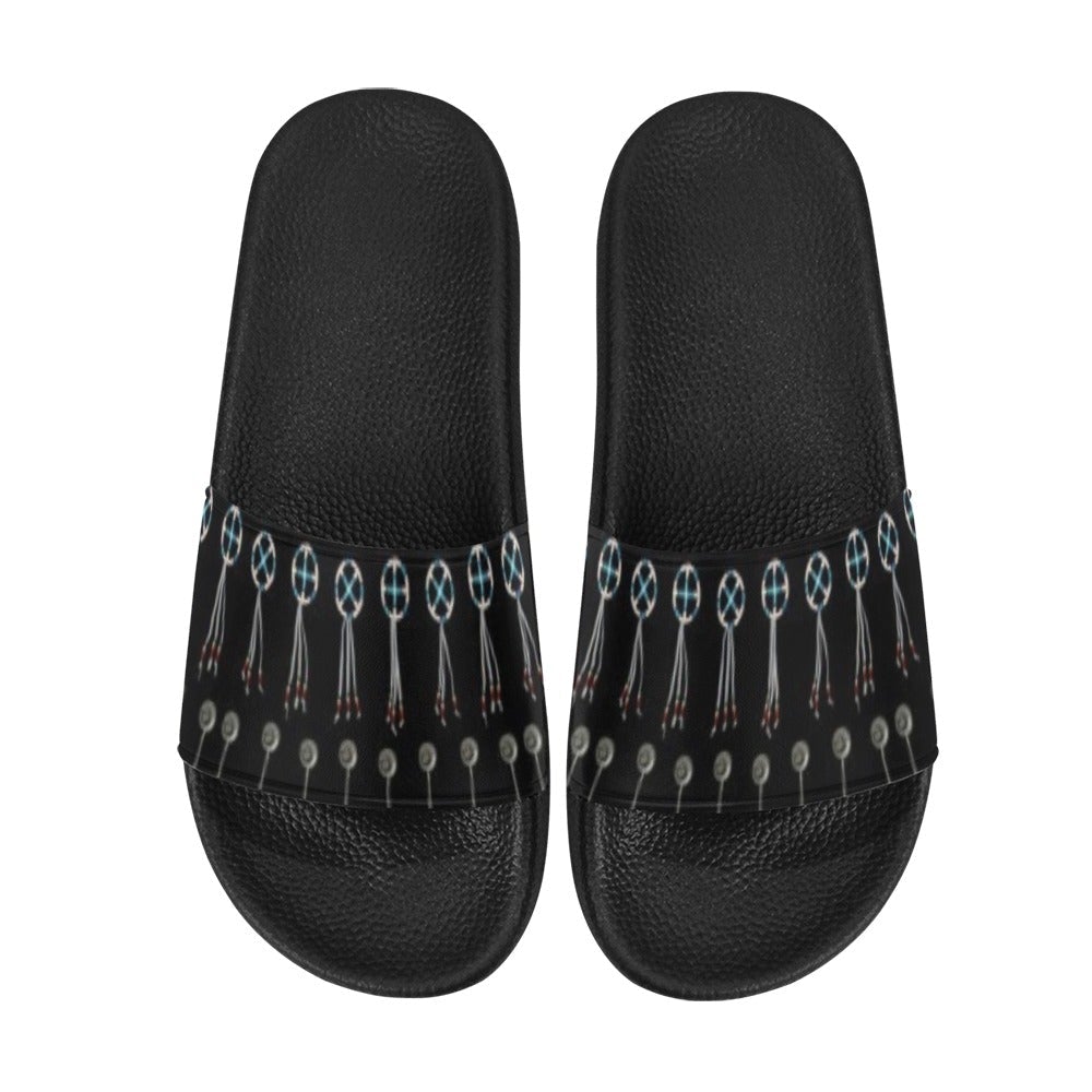 Beaded Bracelet Men's Slide Sandals (Model 057) sandals e-joyer 