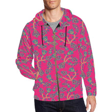 Load image into Gallery viewer, Beaded Lemonade All Over Print Full Zip Hoodie for Men (Model H14) All Over Print Full Zip Hoodie for Men (H14) e-joyer 
