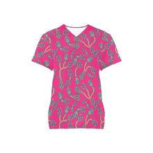 Load image into Gallery viewer, Beaded Lemonade All Over Print Scrub Top Scrub Top e-joyer 
