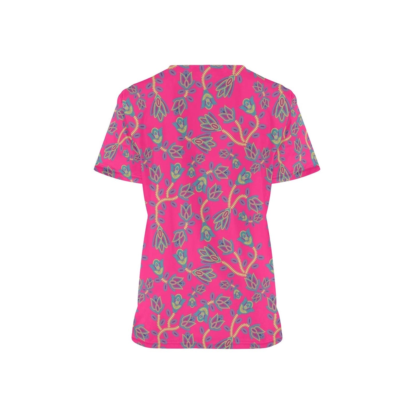 Beaded Lemonade All Over Print Scrub Top Scrub Top e-joyer 