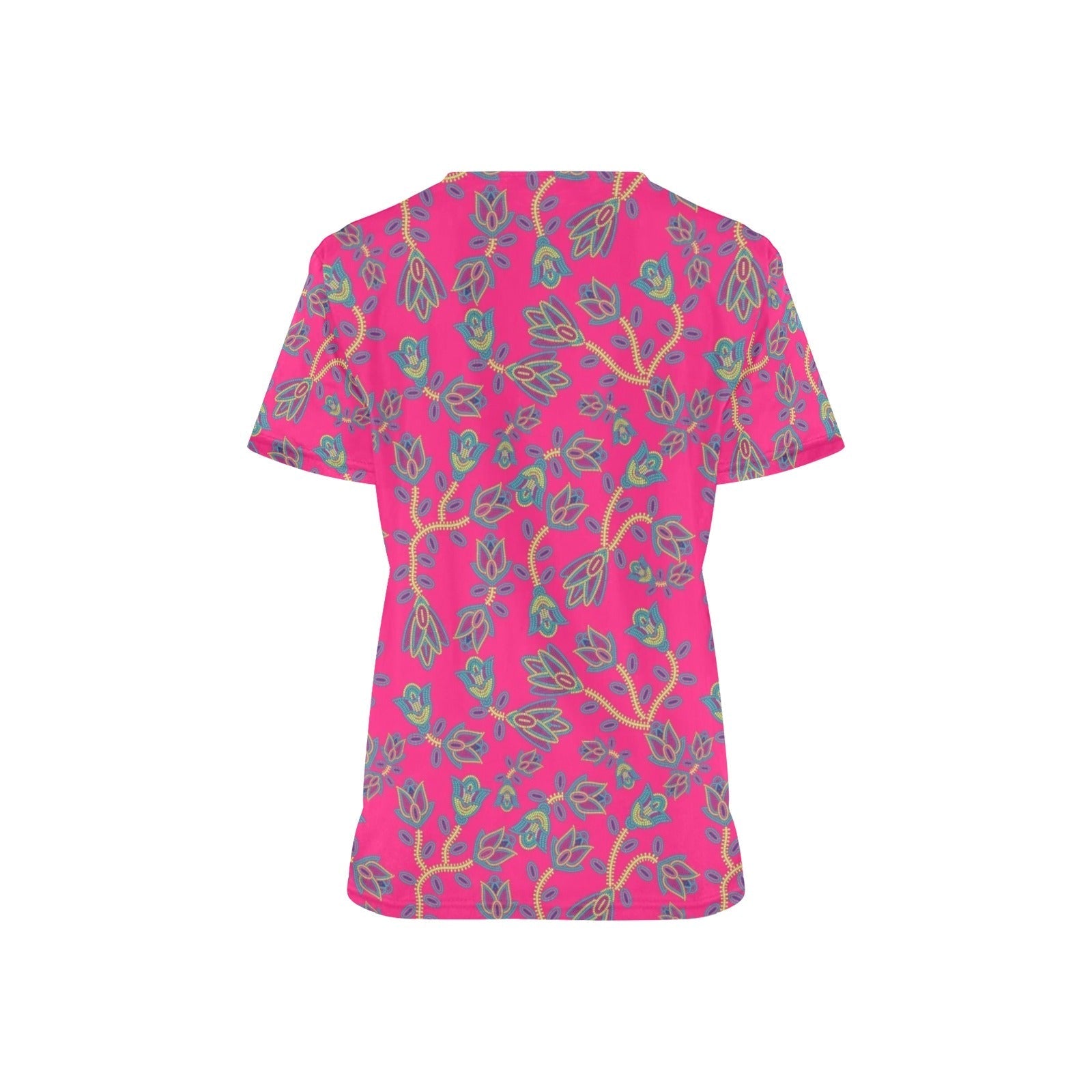 Beaded Lemonade All Over Print Scrub Top Scrub Top e-joyer 