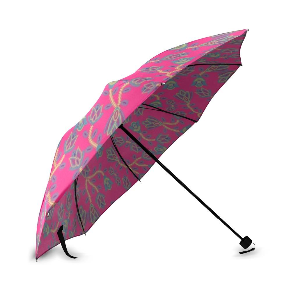 Beaded Lemonade Foldable Umbrella (Model U01) Foldable Umbrella e-joyer 