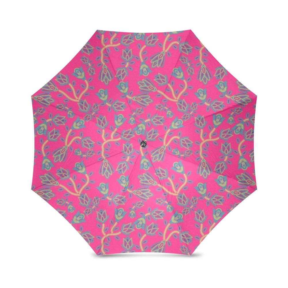 Beaded Lemonade Foldable Umbrella (Model U01) Foldable Umbrella e-joyer 