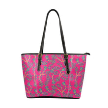 Load image into Gallery viewer, Beaded Lemonade Leather Tote Bag/Large (Model 1640) Leather Tote Bag (1640) e-joyer 
