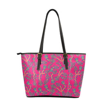 Load image into Gallery viewer, Beaded Lemonade Leather Tote Bag/Large (Model 1640) Leather Tote Bag (1640) e-joyer 
